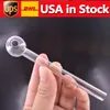 STOCK IN USA Tuyau de brûleur à mazout en verre Transparent 4 pouces Heady Great Tube Nail Tips Fabriqué à la main Dab Rig Tuyaux d'eau 100PCS / LOT Rapide Arrivé