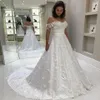 Abiti da sposa eleganti in pizzo A Line con spalle scoperte Abiti da sposa con applique a farfalla Plus Size Sweep Train Boho vestido de novia310G