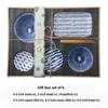 Plates Japanese Ceramic Tableware Set 6-Piece Of One Person Underglaze Color Bowls And Chopsticks Sauce Dish Cutlery Sets Box Gift