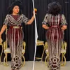 Ethnic Clothing Luxury Sequin Evening Long Dresses Women Fashion African Wedding Party Maxi Gown Plus Size Turkey Outfits Robe Africa