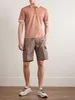 Men Polo Designer Shirts Summer Loro Piana Slim-Fit Striped Silk and Linen-Blend Polos Shirt Casual Tops Short Sleeve Tshirt