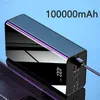 Mobiltelefon Power Banks Power Bank 100000mAh 80000MAH Portable Charger PowerBank Mobiltelefon Externt batteri Fast Charging Poverbank för Xiaomi iPhone L230728