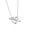 Kedjor 925 Sterling Silver Cupid Love Arrow Heart D Color Moissanite Pendant Necklace For Women Engagement Wedding Present