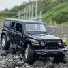 Druckguss-Modellautos 132 Jeeps Wrangler Rubicon Legierungsautomodell Druckgussspielzeug Metall-Offroad-Fahrzeuge Automodellsimulation Sound und Licht Kindergeschenk x0731