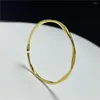 Bangle Yellow Gold Color Cuff Bangles For Women Round Circle Armband Justerbart Pulserus Mujer Fashion Jewelry Bijoux