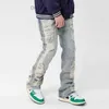 Men's Pants 2023 Ropa Grunge Y2K Street Clothing Hole Tear Pocket Jeans Men's Clothing Straight Hip Hop Gothic Denim Trousers Pantalon Homme Z230731