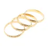 24k Gold Color Dubai Ethiopian Arabic African Bracelets Bangles Wedding Bridal Jewelry264P