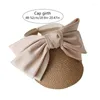 Accesorios para el cabello HUYU lindo gorro infantil con Bowknot bebé sombrero de béisbol visera de paja regalo