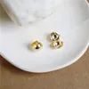 Oorringen WTLTC Eenvoudig metalen bolvormig voor vrouwen Verklaring Ronde hoepels Persoonlijkheid Geometrische sieraden