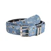 Ceintures All-match Ladies Waist Belt Distressed Straps Elegant Washed Dropship