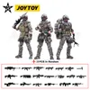 Military Figures JOYTOY 1/18 3.75 Action Figures Military Armed Force Series Anime Model For Gift 230729