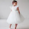 Abiti da ragazza Abiti per ragazze adolescenti Abbigliamento per bambini Festa Elegante Principessa Lungo Tulle Baby Kids Cerimonia di nozze in pizzo 230731