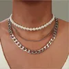 Choker Cubaanse Kettingen Roestvrij Stalen Ketting Ketting Multilayered Voor Vrouwen Goud Zilver Kleur Chunky Kettingen Gift Accessoires Chokers