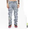 FG Men's Wear Осень Новая модная бренда High Street Emeltemery Perforated Jeans Binks для мужчин и женщин