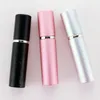 5 ml parfum fles aluminium geanodiseerde compacte parfumverstuiver geur glazen geur-flesje reis make-up spray fles c292