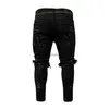 Jeans Masculino Jeans Masculino Stretch Destroyed Ponto de Pintura Rasgado Design Moda Tornozelo Zíper Jeans Skinny Para Homens J230728