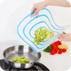 Other Kitchen Tools 4Pcsset NonSlip Plastic Mat Cutting Boards Cut Chopping Block Portable Frosted Antibacteria Vegetable Meat Pad 230731