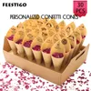 Banner Bandiere Coni di coriandoli personalizzati per matrimoni FEESTIGO Petali di rosa essiccati Coni di coriandoli naturali biodegradabili per la decorazione di matrimoni e feste 230731