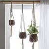 macrame wall hanging planter hangers air plant hanger holder balcony decoration wall planter pot woven basket bohemian makrama 210615350S LL