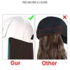 Wig Caps 45 Cm Long Wig Hat Fashion Realistic Highlights Three Color Long Straight Hair Baseball Cap Four Seasons Hat Wig 230729