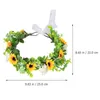 Fleurs décoratives fleur guirlande bandeau fée couronnes pour femmes cheveux Faux artificiel Floral