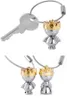 Schlüsselanhänger Ein Paar Designer-Marken-Schlüsselanhänger Schlüsselanhänger Neuheitsgeschenk Goldketten Ringe Innovative Artikel für Paare Schmuckkette GE