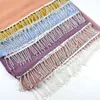 Beaded Tassels Headscarf Chiffon Long Scarf Hijabs Fashion Muslim Malaysia Womens Party Wrap Turban Shawls Headwear Scarves