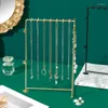 Ювелирные мешочки для ожерелья серьги металлическая дисплей обозначает золото и черное кольцо Организаторы хранения стойки стойки держатели розничные магазины декор