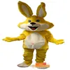 Immagini reali di alta qualità Deluxe Coniglio giallo Bugs Bunny costume mascotte Costume personaggio dei cartoni animati Taglia adulto 257J