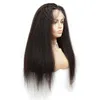 Indian Raw Virgin Human Hair Unprocessed 13X4 Lace Front Wigs Kinky Straight Yirubeauty Lacec Front Wig Natural Color 10-30inch272q