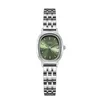 Montre femme montres de haute qualité luxe décontracté étanche quartz-batterie ovale vert petite plaque en acier inoxydable étanche 22mm montre