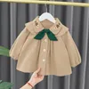 Jackets Girls Clothes Spring Autumn Flower Embroidery Fashion Cute Warm Casual Solid Soft Lovely Sweet Japanese for 18M 6T 230731