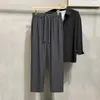 Męskie spodnie workowate swobodne proste drapy elastyczna wiosna jesień koreańska marka modowa spodni męski khaki kawa czarna