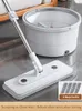 Mop Spin Mop con secchio HandFree Lazy Squeeze Automatic Magic Floor Panno autopulente in microfibra nano Square 230731