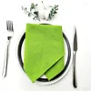 Table Napkin 4PC Grass Green 30 45cm Cloth Napkins Family Dinner Kitchen Tea Towels Wedding Decoration Mat