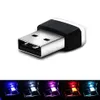 1PC voiture USB LED atmosphère lumières lampe décorative éclairage de secours universel PC Portable Plug and Play278m
