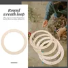 Decorative Flowers 6 Pcs Wreath Frame Circle Making Garland Decor Wooden DIY Frames Flower Bedroom Wall Rings Accessories