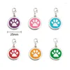 Hundkläder 2 datorer Emalj Bone Pet Cat Taggar ID Tag krage Tillbehör Namnplatta Anti-Lost Pendant Metal Keyring för små hundar