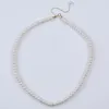 Choker Button Pearl Necklace Authentic Natural Freshwater Women's
