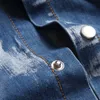 2022 hommes imprimé Denim chemise à manches longues coton doux respirant coupe ajustée jean chemises lavé décontracté mâle Cardigan Cowboy chemise