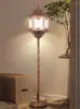 Golvlampor retro stil klassisk ihålig snidad inomhus sovrum sovrum el hemvist matsal bordslampa