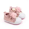 Primi camminatori 0-1 anno Nastro di chiusura Scarpe per bambini Piede decorativo per fiori con fondo antiscivolo in ecopelle