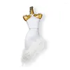 Стадия Wee White Latin Dance Professional Dress Sexy Performance Peamper Bubir