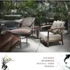 Camp Furniture Custom Chinese Style Solid Wood Single Sofa Chair Simple Modern Sales Office Homestay El Lobby Garden Leisure Armchair