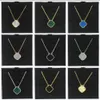 15mm Fashion Classic 4Four Leaf Clover Necklaces Pendants MotherofPearl Stainless Steel Plated 18K for Women Girl Valentines Mothers Day Engagement Je