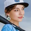 Серьги -серьги в бейсбол Бейсбол Бейс Бейс День Премиум Ретро Европейский и Американский регби с бисером моды для женщин