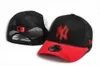 21 Kolor Summer Gaza Regulowana litera baseballowa NY dla mężczyzn i kobiet modne regulowane bawełniane czapki filtra przeciwsłoneczne hat hat hat hat n14