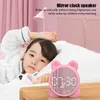 Mini högtalare Bluetooth Alarm Clock Children's Speaker Candy Color Mini Wireless Stereo Surround Sound Box Digital Display Talare