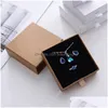 Smyckeslådor kartong Der Display Box Thick Paper Jewelys Gift Packaging Case Sponge Insert Drop Delivery Otxbo