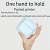 Factory Direct Sale: Student Mini-Printer with BT Mobile Office, Heat-Sensitive Printing, Android Connectivity, and Ink-Free Pocket Minicomputer - Powder Blue-White